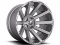 ~(49 lbs. 25X25X13)~ CONTRA PLATINUM 22x10 5x127.00/5x139.70 BRUSHED GUN METAL TINTED CLEAR (13 mm)