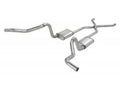 ~(86 lbs. 62X17X13)~ Crossmember Back w/H-Pipe Exhaust System 55-57 Chevy Wagon Split Rear Dual Exit 2.5 in Intermediate X-Pipe And Tail Pipe Violator Mufflers/Hardware Incl Tip Not Incl Pypes Exhaust