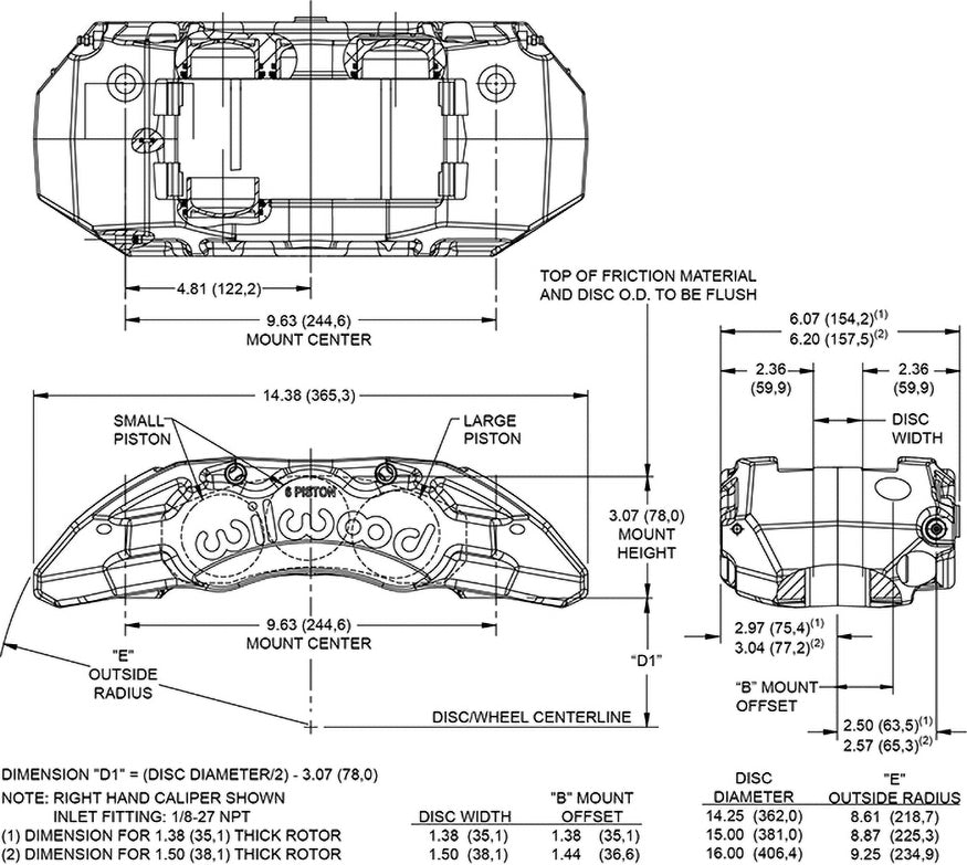 Wilwood black auto part