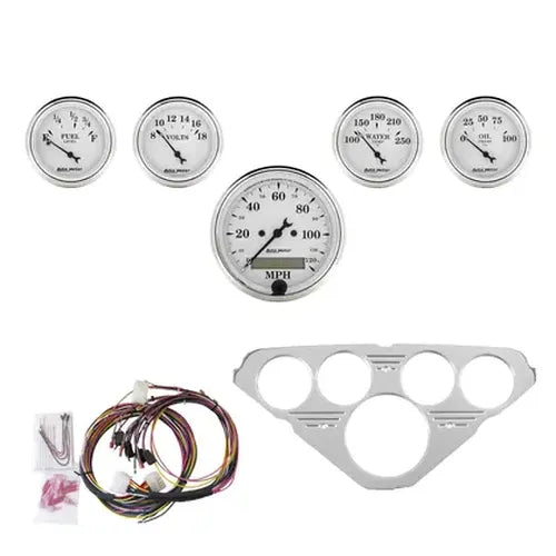 ~(7 lbs. 18X11X7)~ GAUGE KIT 5 PC CHEVY TRUCK 55-59 MPH/FUEL/OILP/WTMP/BAT OTW