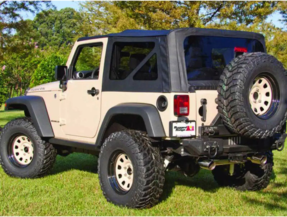 Rugged Ridge XHD Sailcloth Top Black 2-Door 07-09 Jeep Wrangler