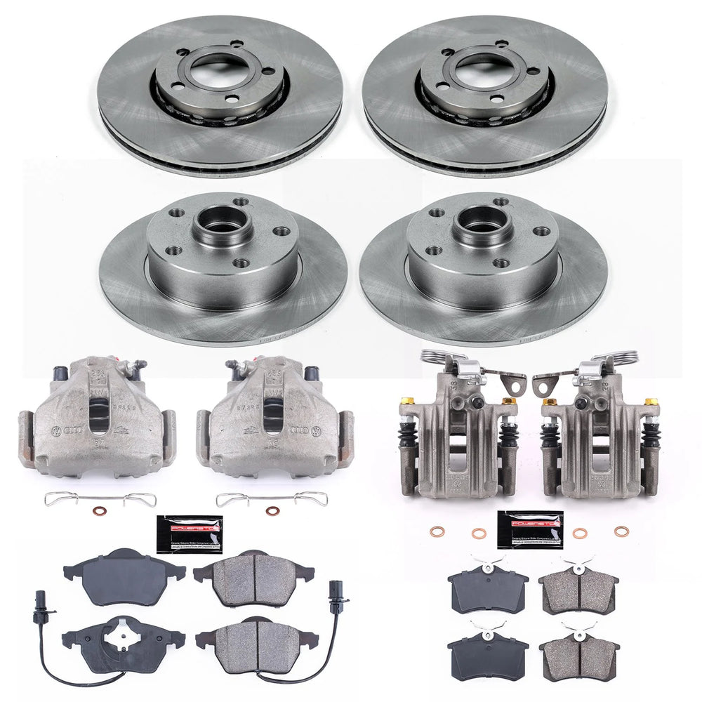 Power Stop 99-01 Audi A4 Front & Rear Autospecialty Brake Kit w/Calipers
