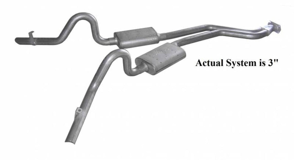 CB EXH 7888 GM GBODY SPLIT R DUAL EXIT 3IN INTER PIPE/TAILPIPE PRO MUFFS/