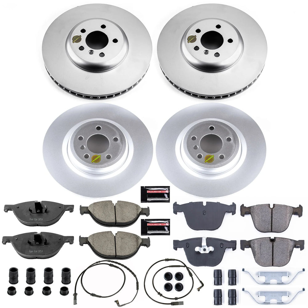 Power Stop 09-10 BMW 750i Front & Rear Z23 Evolution Sport Coated Brake Kit