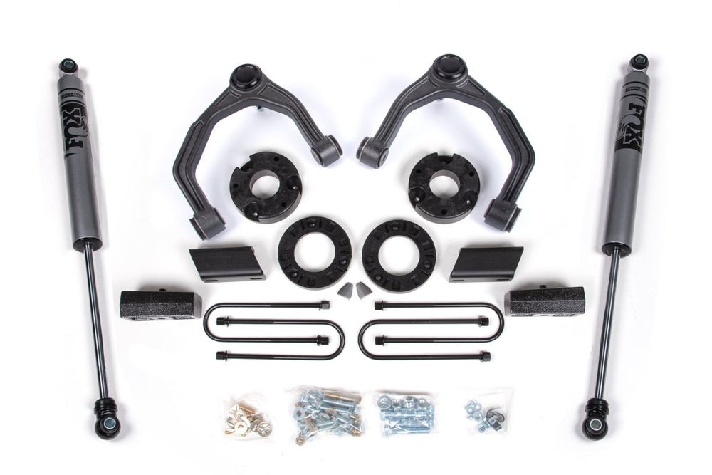 25 SILVERADO/SIERRA 1500 4WD 3.5IN SUSP LIFT KIT 2IN REAR BLOCK SPACER FRONT NITRO REAR SHOCK