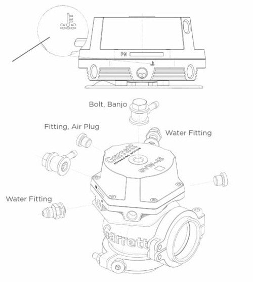 Garrett GVW-50 50mm Wastegate Kit - Blue