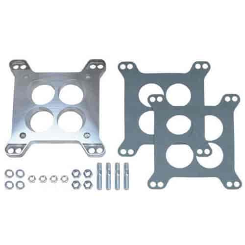 LARGE PLENUM 4BBL CARBURETOR TO SMALL PLENUM 4BBL MANIFOLD ADAPTERCAST ALUMINUM195964 PONTIAC ENGI