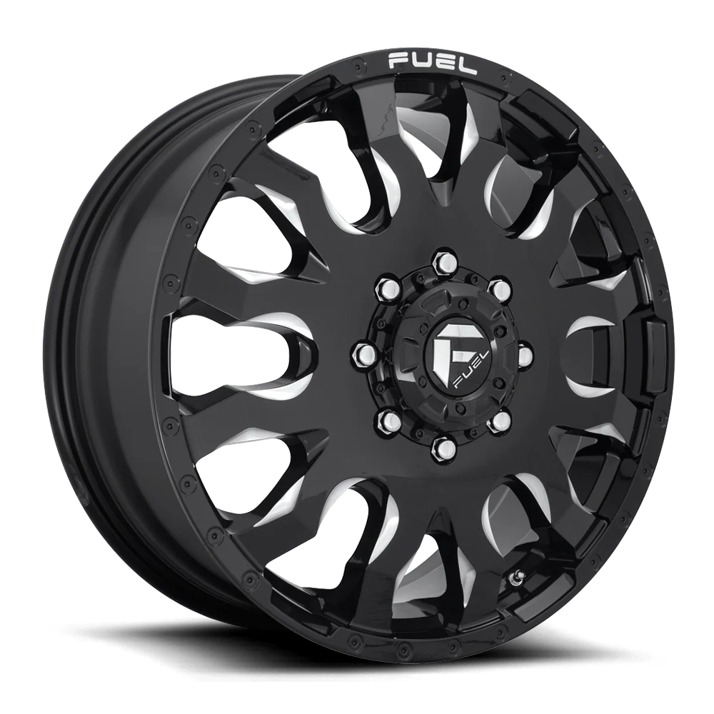 ~(45 lbs. 23X23X11)~ BLITZ 20x8.25 8x200.00 GLOSS BLACK MILLED (13 mm)