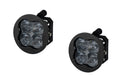 SS3 SAE/DOT Type NO Fog Light Kit Cool White (6000K) Max (38.5 watts) White SAE Fog Diode Dynamics