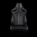 Braum Orue Series Sport Seats - Black Diamond (White Stitching) - BRR6-BDWS