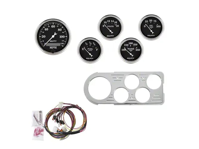 ~(7 lbs. 18X11X7)~ GAUGE KIT 5 PC FORD TRUCK 48-50 MPH/FUEL/OILP/WTMP/BAT OTB