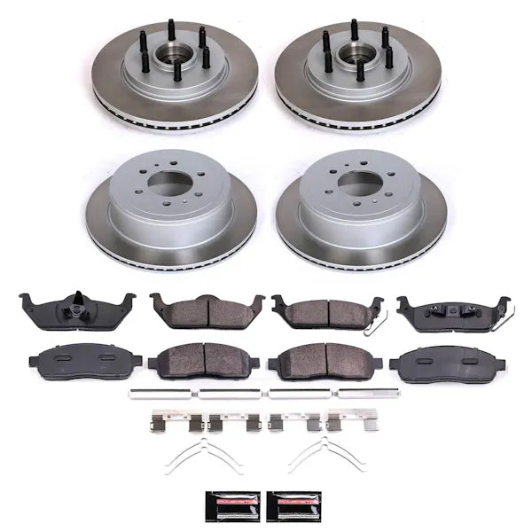 Power Stop 04-08 Ford F-150 Front and Rear Semi-Coated Rotor Kit