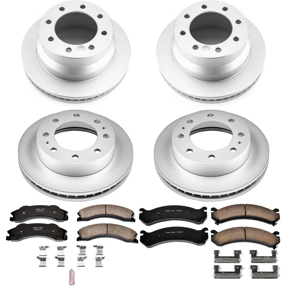 Power Stop 09-19 Chevrolet Express 3500 Front & Rear Z17 Evolution Geomet Coated Brake Kit
