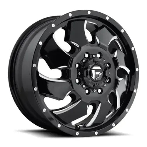 ~(50 lbs. 23X23X11)~ CLEAVER 20x8.25 8x165.10 GLOSS BLACK MILLED (105 mm)