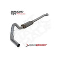 Cat Back Exhaust System For 11-13 Ford F150 Raptor 6.2L 3.5 Inch Single Passenger Side Stainless Diamond Eye