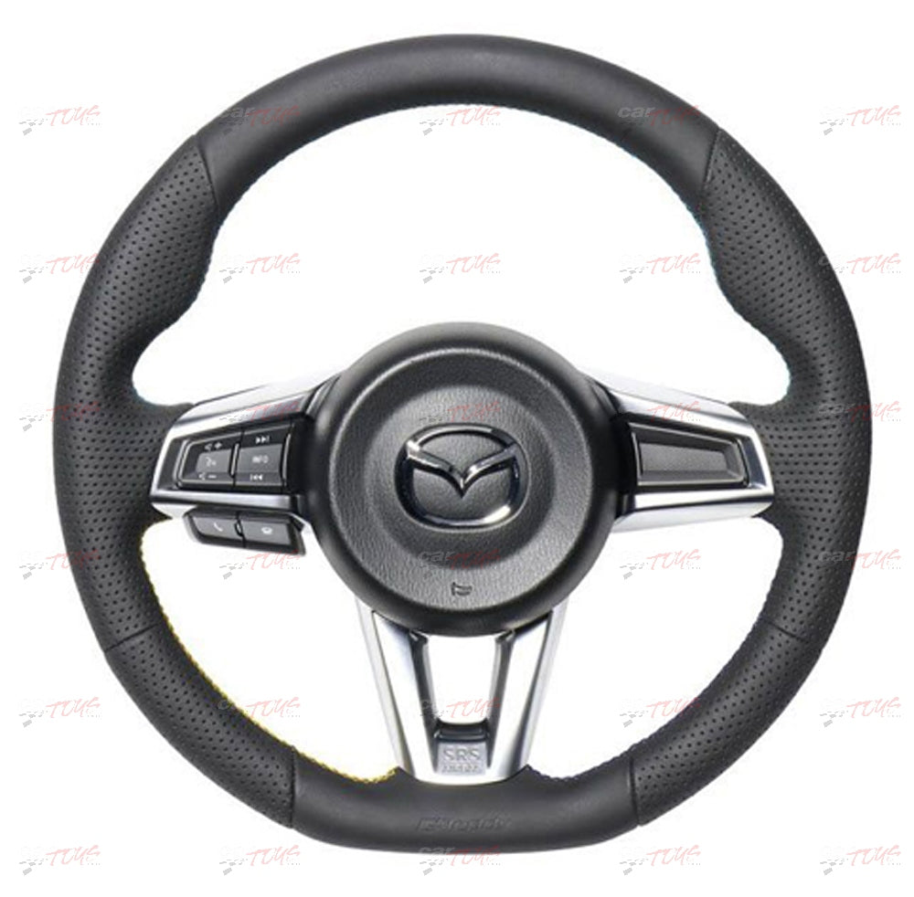 GReddy All-Leather Steering Wheel 3 Colored Stitching for 2015+ Mazda Miata
