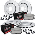R1 19-25 Ram 1500 Front & Rear Carbon Coated Brake Rotor Set w/Off-Road/Tow Brake Pads and Hardware