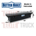 72IN SINGLE LID LOW PROFILE MATTE BLACK SEC