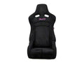 NRG Prisma Lab Reclinable Bucket Racing Seat - Pair (Black Vegan Suede)