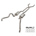 1966-71 Ford Fairlane 2.5 Xpipe Crossmember Back Quarter Panel Exit Exhaust Turbo Pro Mufflers
