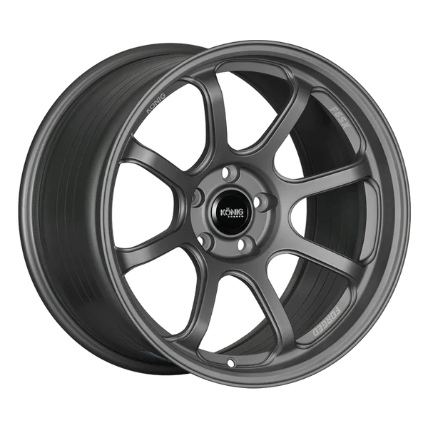 Konig Forged F6SX 17x9 4x100 ET45 Satin Grey Wheel (Knurled Bead)