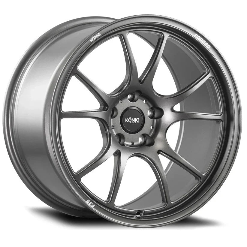 Konig Forged F3S 17x8 / 5x114.3 / ET35 - Satin Charcoal Knurled Bead