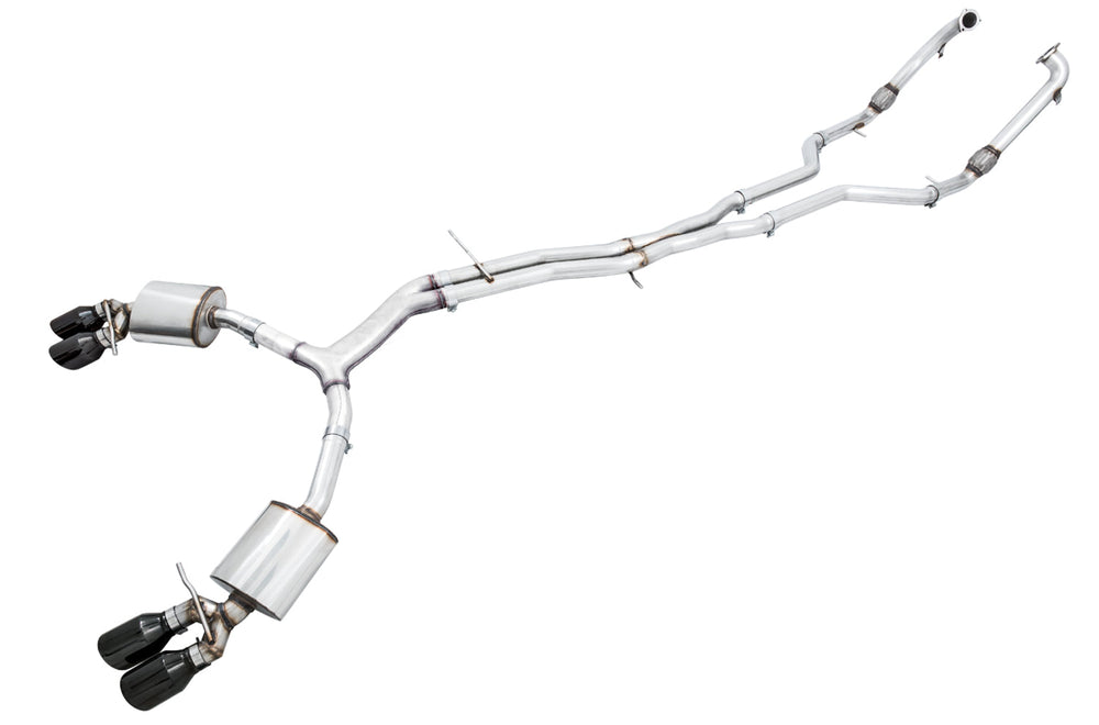 AWE Tuning Audi B9 S5 Sportback Touring Edition Exhaust - Non-Resonated (Silver 102mm Tips)