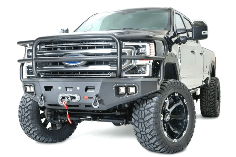 17C FORD SUPERDUTY F250/F350 ASCENT HD FRONT BUMPER WITH FULL GRILLE GUARD