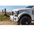 ~(225 lbs. 48X42X24)~ 2017+ Ford F350 Front Bumper-Alpha Series Winch Center No Parking Sensors Wide Version Bare Metal