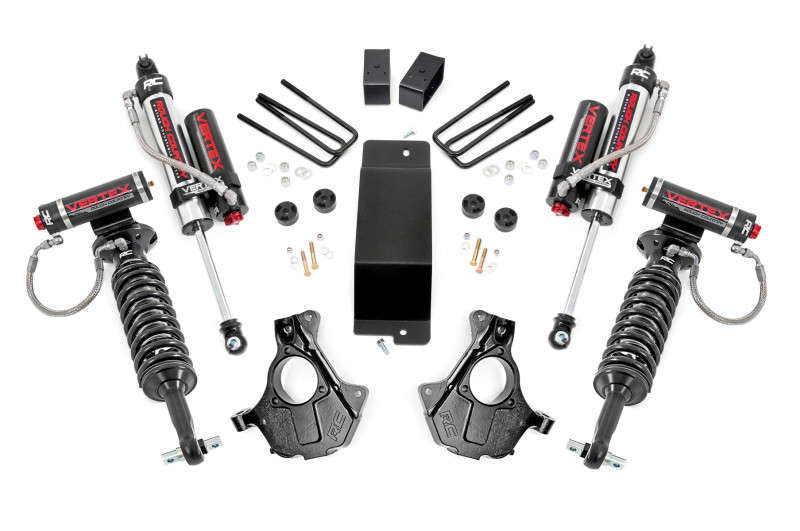 2x 680031 2x 690016 1x 12430BOX1 1x 12170BOX1 3.5 Inch Lift Kit Cast Steel LCA Vertex Chevy GMC 1500 (14-18)