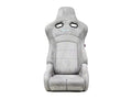 NRG Prisma Lab Reclinable Bucket Racing Seat - Pair (Grey Vegan Suede)
