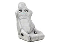 NRG Prisma Lab Reclinable Bucket Racing Seat - Pair (Grey Vegan Suede)