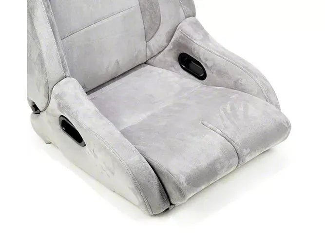 NRG Prisma Lab Reclinable Bucket Racing Seat - Pair (Grey Vegan Suede)