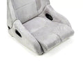 NRG Prisma Lab Reclinable Bucket Racing Seat - Pair (Grey Vegan Suede)