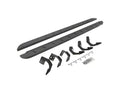 RB10 Slim Line Running Boards With Mounting Brackets Curved Protective Bedliner Coating 2015-2018 Ram 1500 Extended Cab Go Rhino