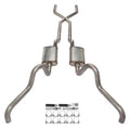 1966-71 Ford Fairlane 2.5 Xpipe Crossmember Back Quarter Panel Exit Exhaust Violator Mufflers