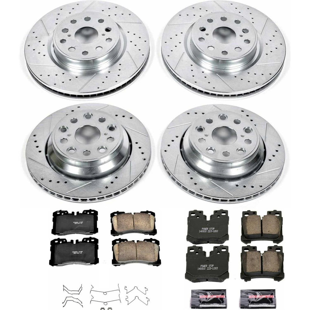Power Stop 10-17 Lexus LS460 Front & Rear Z23 Evolution Sport Brake Kit