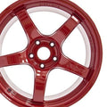 Gram Lights 57DR 18x9.5 +38 5-114.3 Milano Red Wheel (Min Order Qty 20)