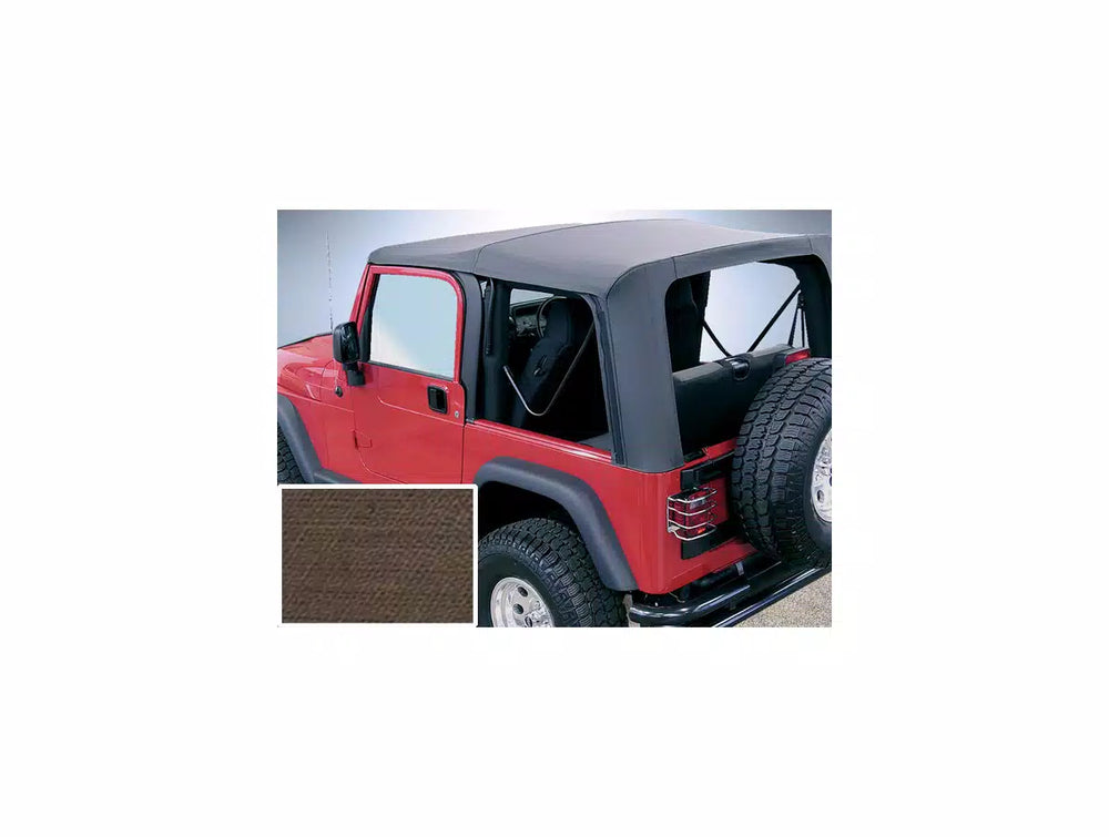 XHD Soft Top, Khaki, Clear Windows; 97-06 Jeep Wrangler TJ