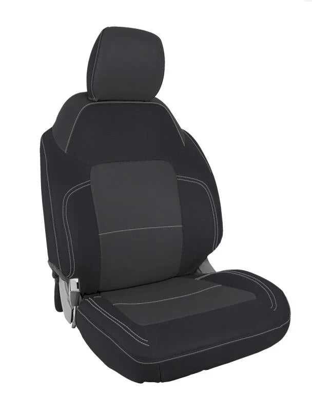 PRP 2021+ Ford Bronco 2 Door Front Seat Covers (Pair) - Black w/ Red Stitching