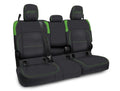 PRP Jeep Wrangler JT Rear Bench Covers - with no Armrest - Black/Green