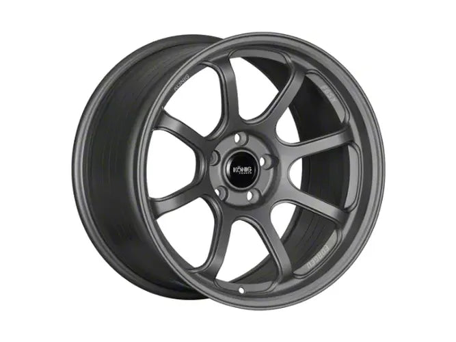 Konig Forged F6SX 17x8 5x114.3 ET40 Satin Grey Wheel (Knurled Bead)