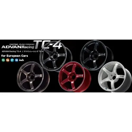 Advan TC4 18x9 +53 5-120 Racing White Metallic & Ring Wheel