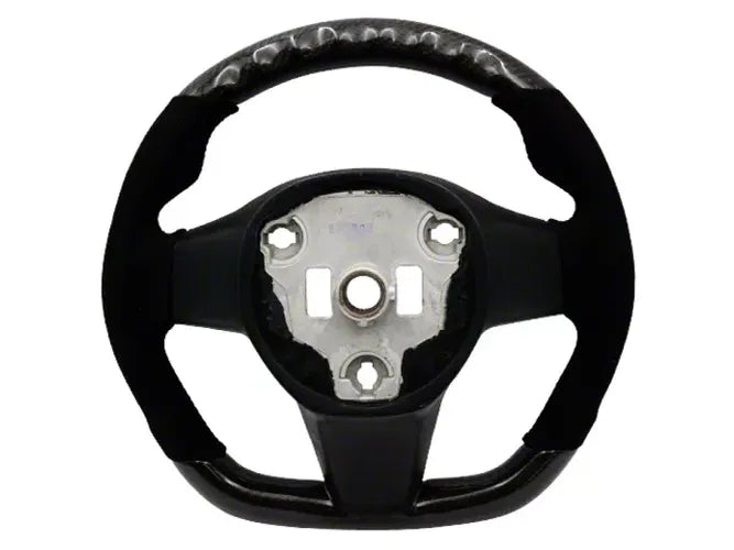 BLOX Racing Tesla Model 3 and Y Carbon/Alcantara Steering Wheel Black Stitching