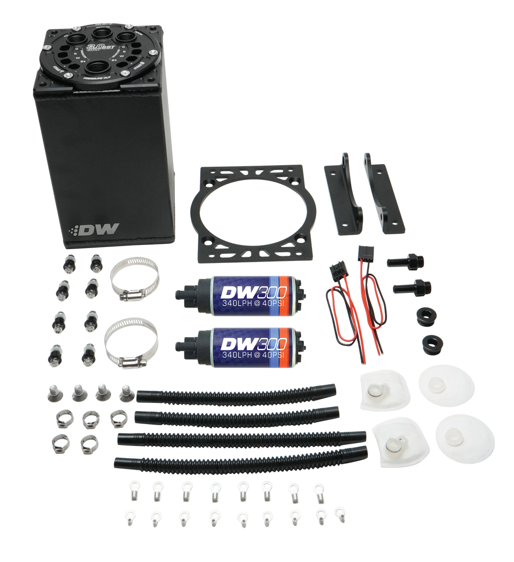 DeatschWerks 3.0L Staged Surge Tank w/ DW300 Fuel Pumps