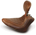 Mustang 11-13 Harley Blackline,12-17 Slim/Slim S Wide Touring Solo Seat w/DBR Diamond - Black