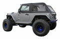 Black Sailcloth Bowless Soft Top w/ Tinted Windows for JK Wrangler w/ 2 Door RT Off Road
