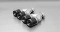 Remus 2006 Peugeot 207 1.4L/1.6L 84mm Black Chrome Straight w/Carbon Insert Tail Pipe Set (Pair)