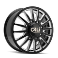SUMMIT DUALLY FRONT (9110) GLOSS BLACK/MILLED SPOKES 20X8.25 8170 115MM 124.9MM