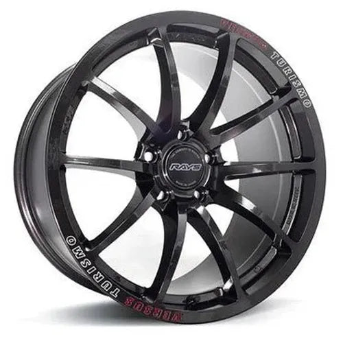 Versus VT125S 18X9.5 +38 5-100 Super Dark Gunmetal/MC/RAP (Red Clear)